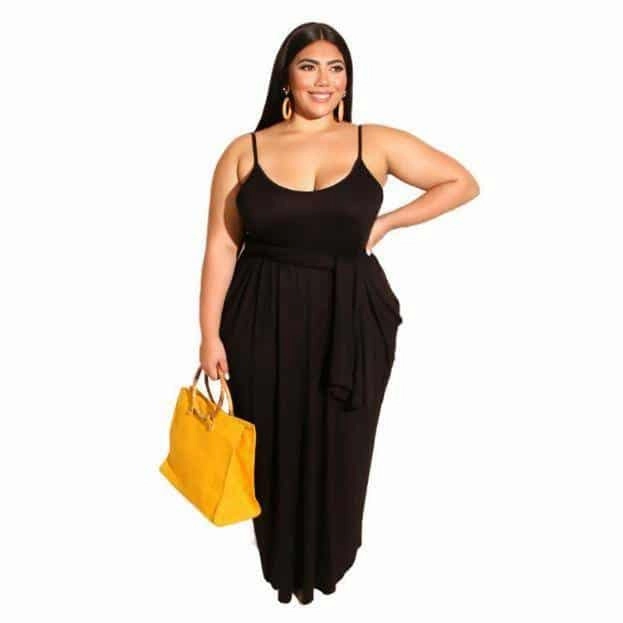 Solid Color Casual Dress Global Style Mature Glam