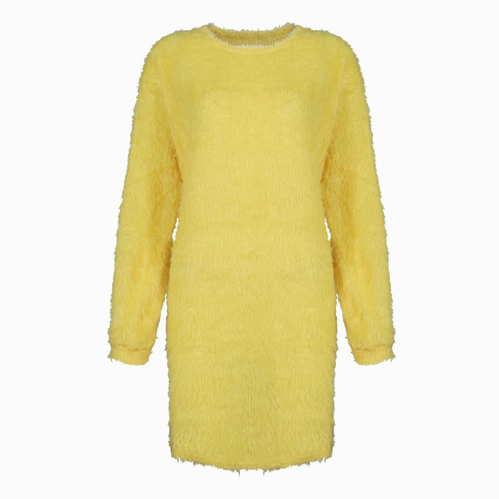 Solid Color Knitted Sweater Dress for Women Relaxing Style Night Appeal