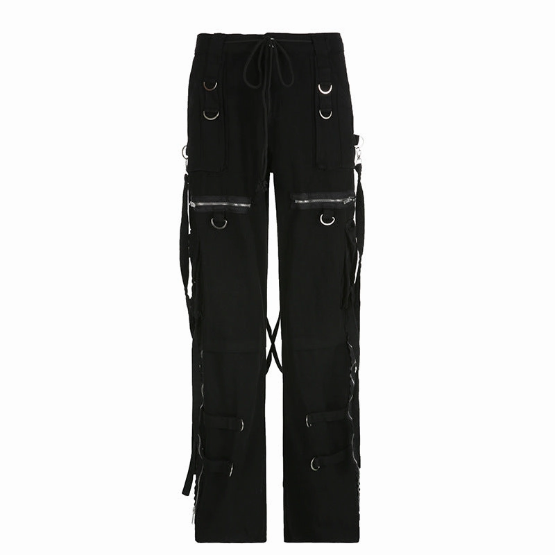 Reliable Layer Comfortable Wear Europe And The United States Dark Punk Style Hot Girl Jeans
