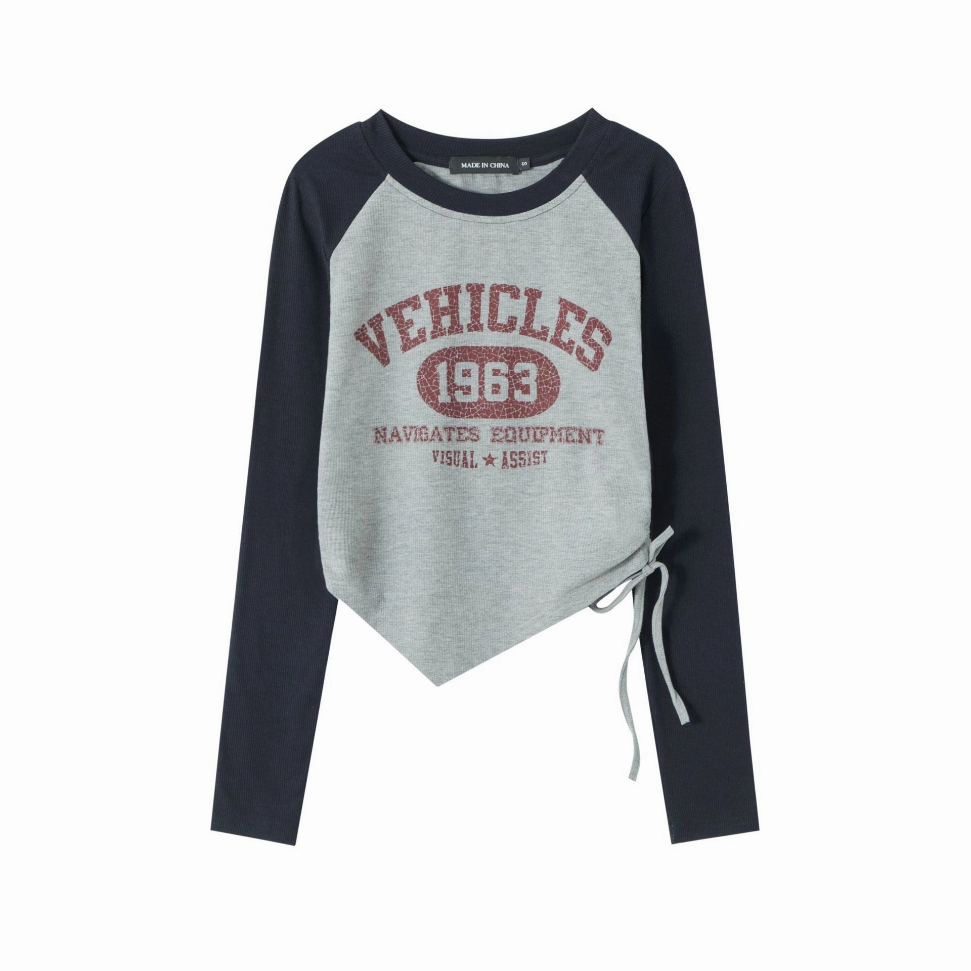 Retro Irregular Hem Short-sleeved T-shirt Top Runway Inspired