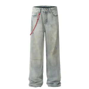 Daily Attire Special-interest Design Dirty Jeans Men's Belt Accessories American Pu Shuai Loose Retro