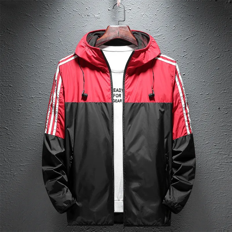 Sports Hooded Running Windbreaker Jacket Stretch Comfort Design