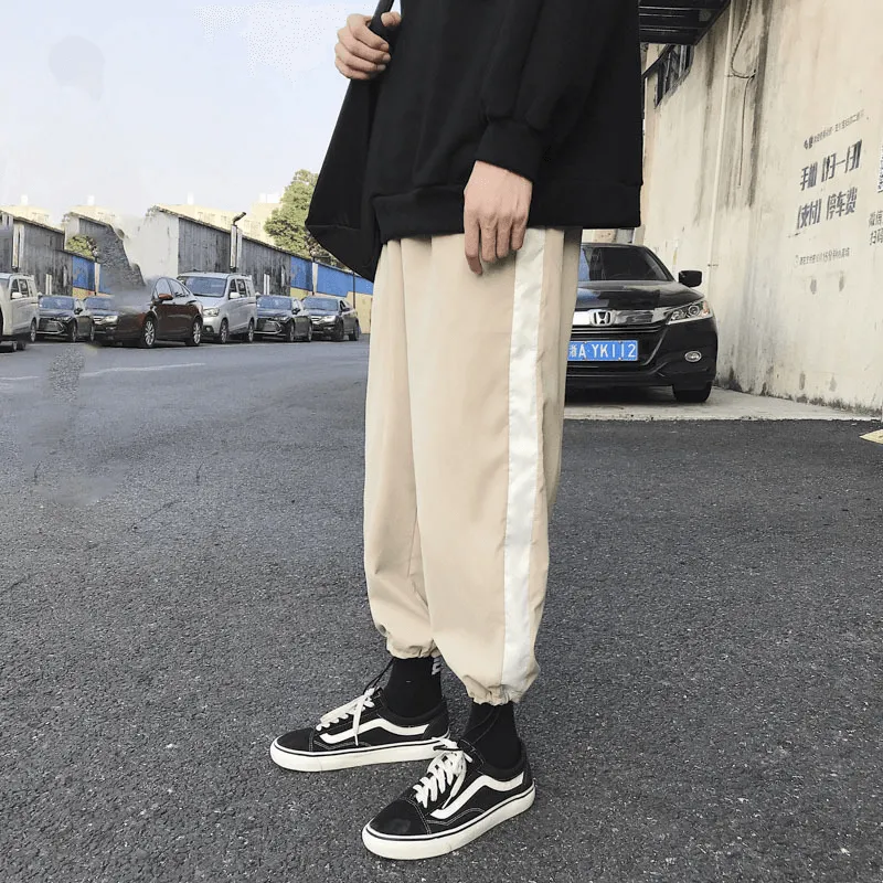 Sports Pants Hong Kong Style Loose Casual Thin Student Trend Layered Look Core Fit