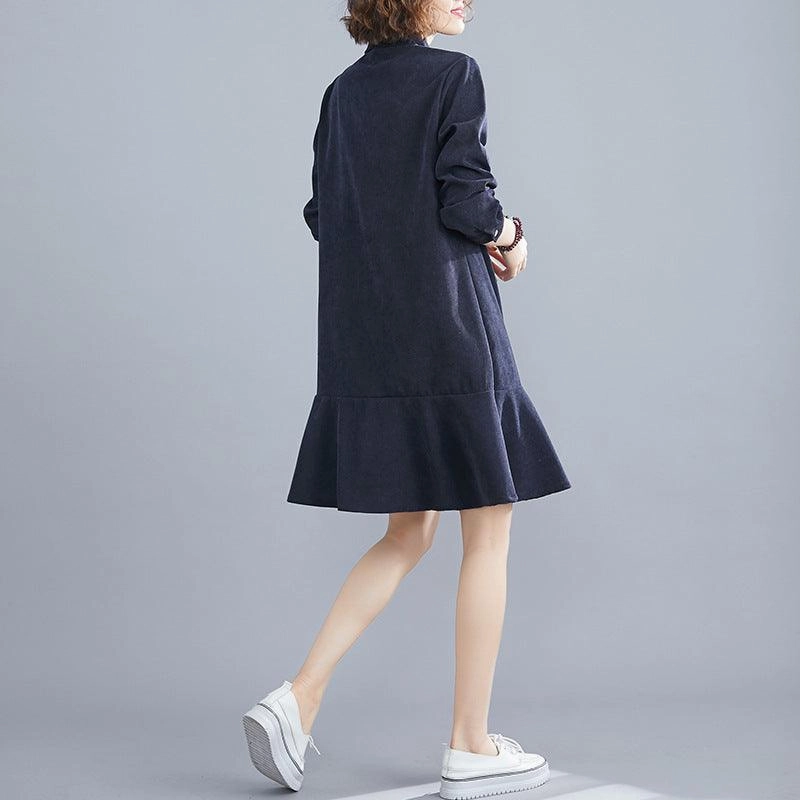 Comfort and Elegance Spring new literary plus size dress women