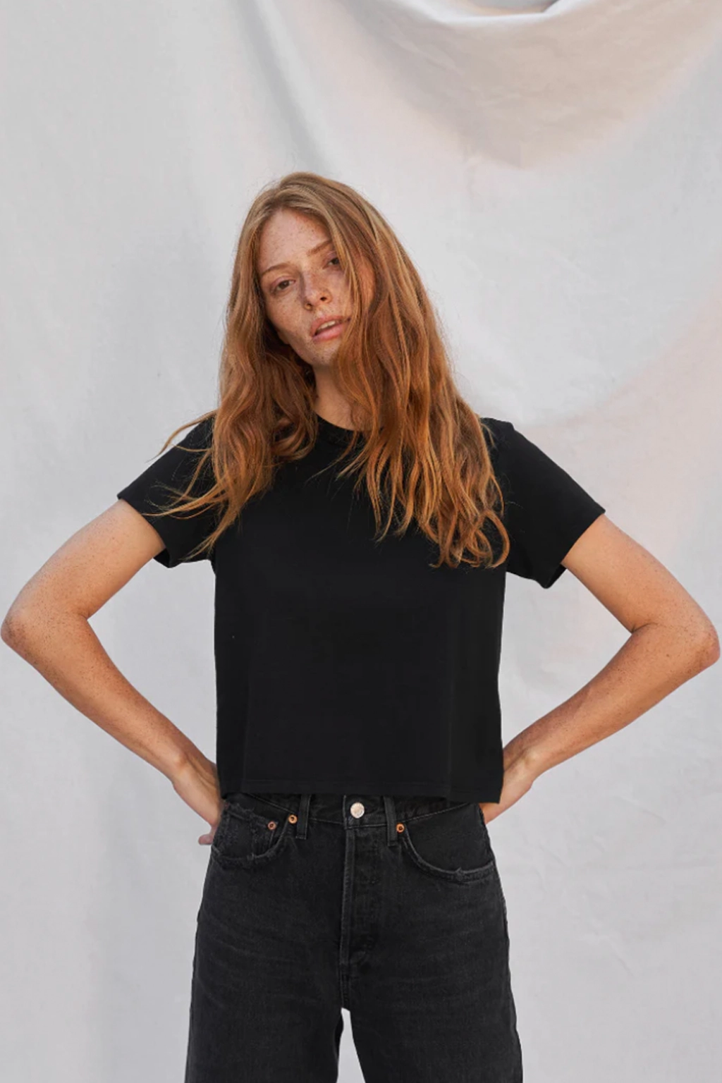 Springsteen Baby Tee WeightedHem NonChafe Tag Placement