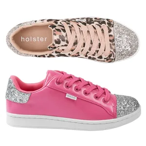 Model Step Supportive Comfort Shoes Stardust Bundle - Leopard/Hot Pink