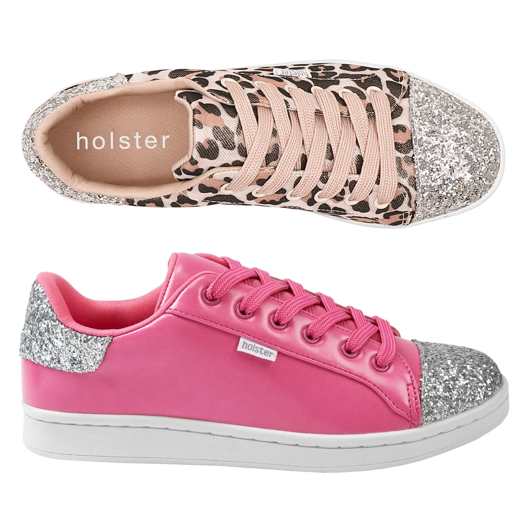 Slip-On Style Shoes Flexible Material Stardust Bundle - Leopard/Hot Pink