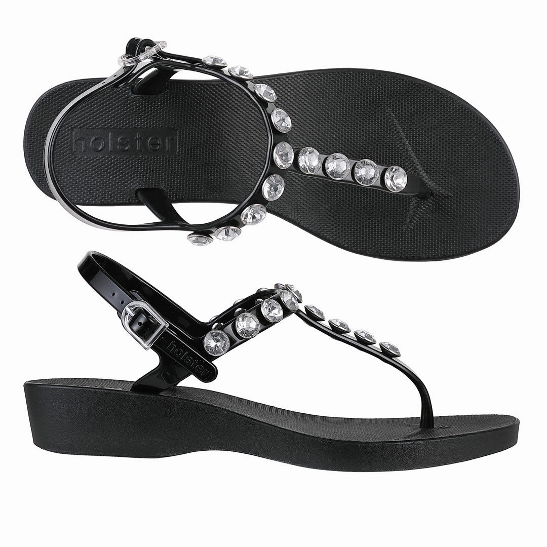 Stargazer Wedge - Black Minimal Glow Embrace Elegance