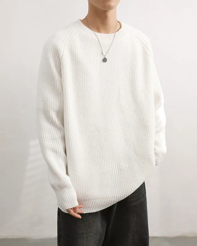 simple design Light Knitwear Sweater Men's Loose And Lazy Style Casual All-matching Pullover