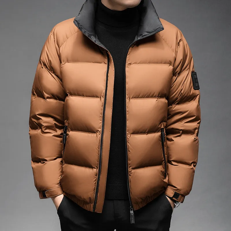 LowProfileStitching Men'S Polyester Loose Solid Color Short Jacket
