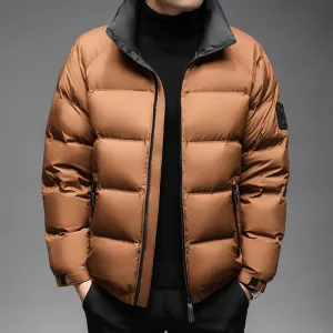 LowProfileStitching Men'S Polyester Loose Solid Color Short Jacket