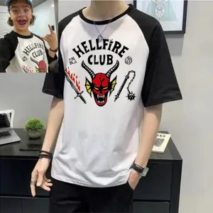 Non Iron Fabric Stranger Things Hellfire Club T Shirts