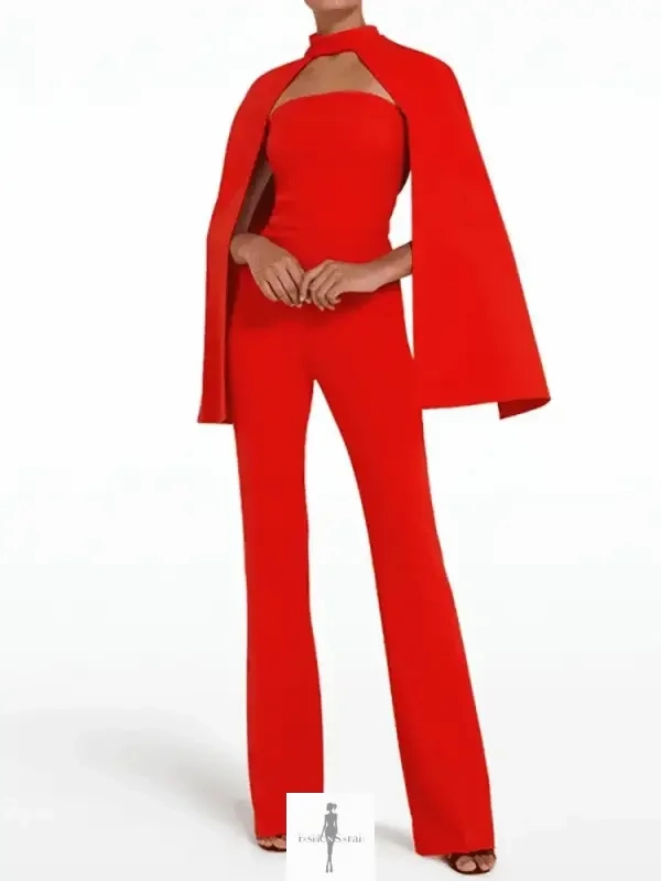 Strapless Jumpsuit with O-neck Short Shawl Sport Unisex Trendy Couple