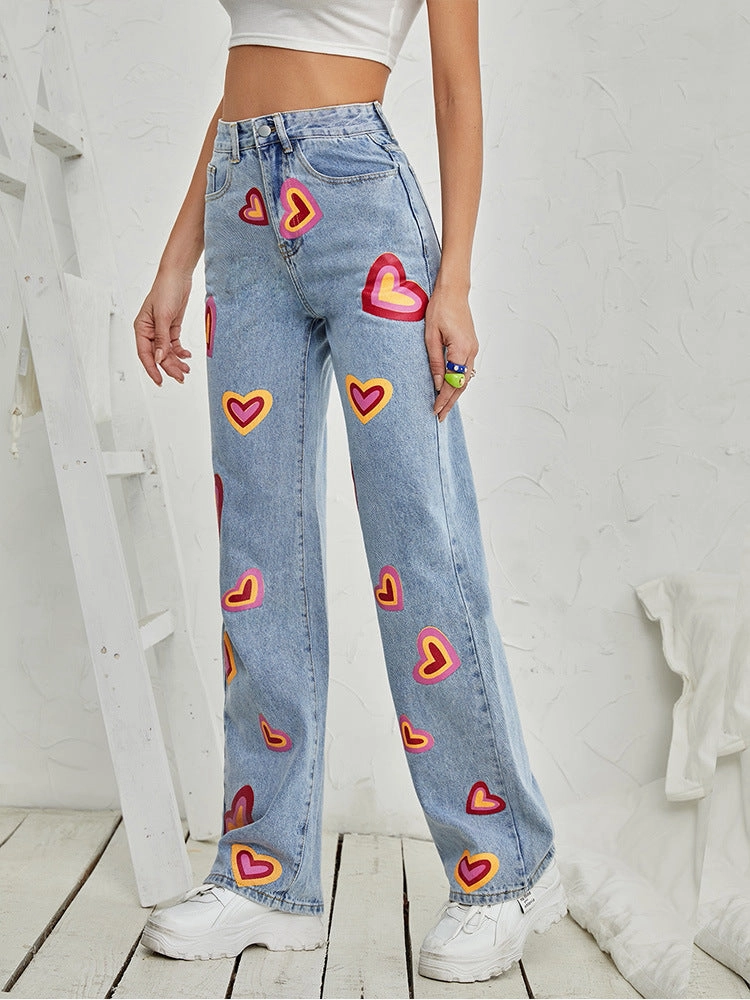 Daily Choice Loose Spring Mood Street Jeans Women Straight Leg Trousers Brand