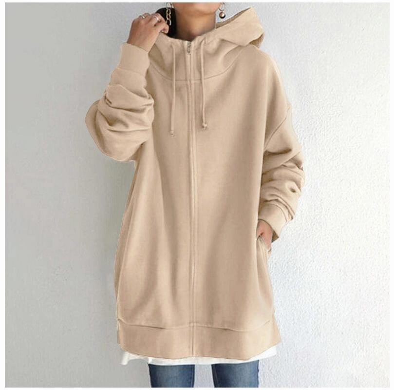 Women's Fuzzy Hoodies Long Sport Pullover Hoodie Full-Zip Hoodie Sweatshirt synthetic leather Bohemian style