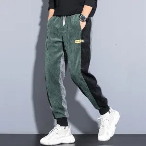 Everyday Comfort Comfy Design Men'S Autumn and Winter plus Velvet Padded Corduroy Pants