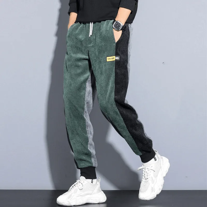 Modern Comfort Men'S Autumn and Winter plus Velvet Padded Corduroy Pants