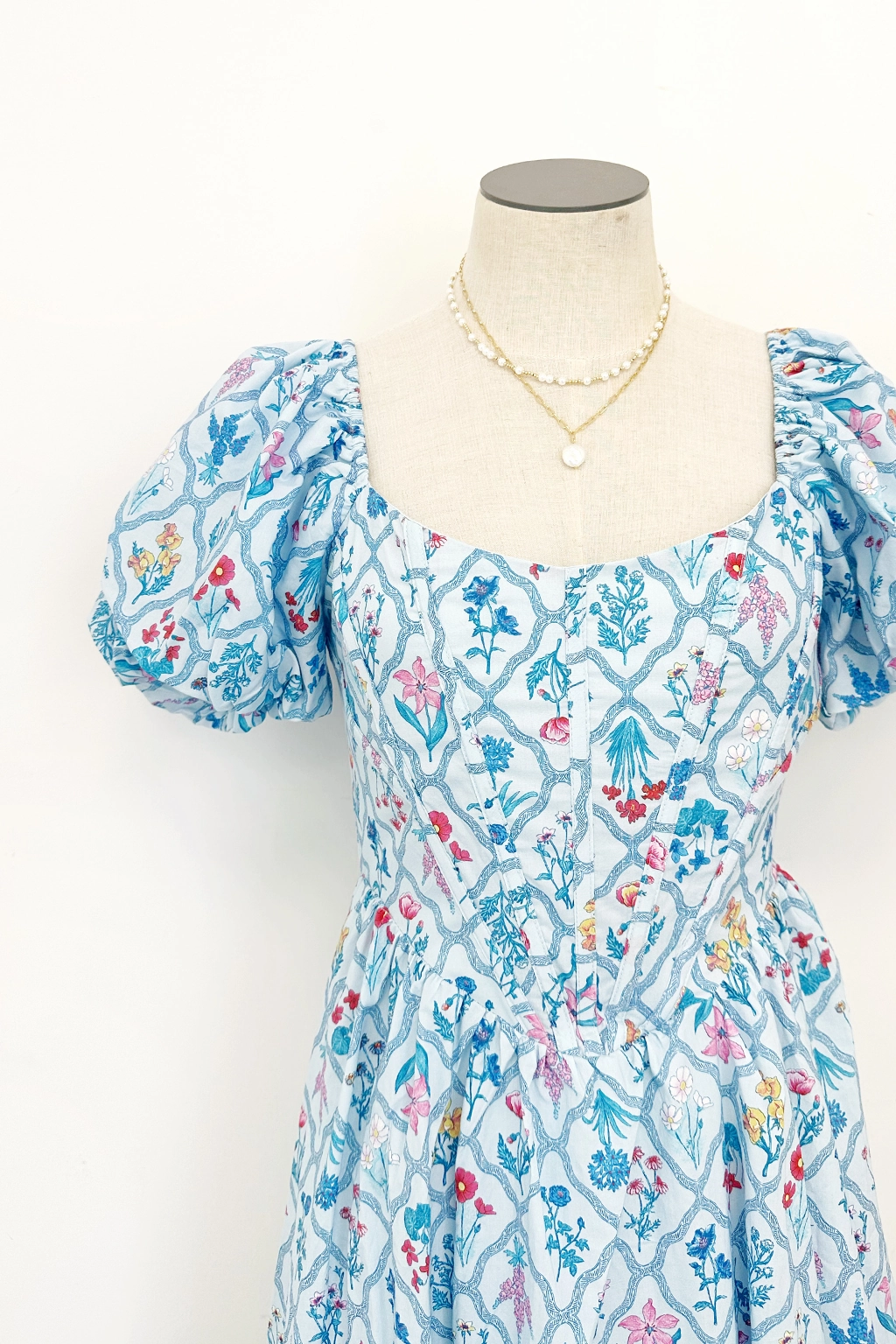 Puff Sleeve Corset Midi Dress Chic Design