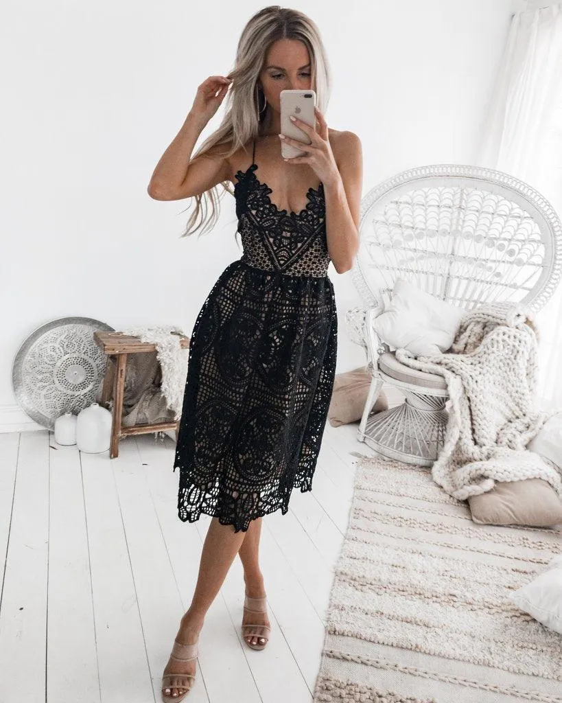Sling lace halter dress Day-To-Night Wear