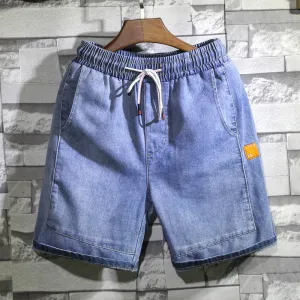 Anti Snag Fabric Summer New Denim Cargo Pants Shorts Loose Plus Size
