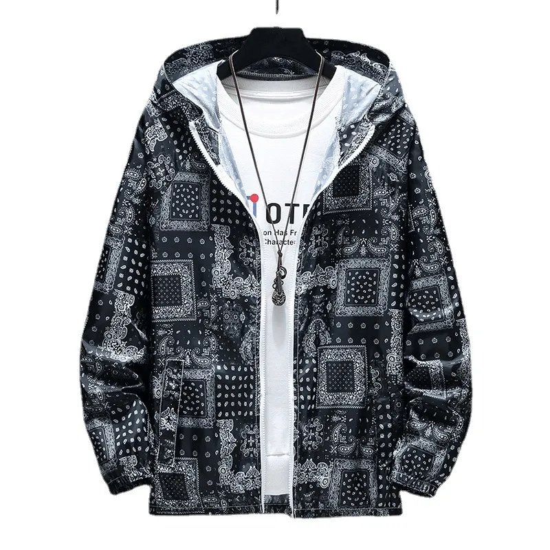 Summer New Trend Ultra-Thin Hong Kong Style Couple Jacket Sunscreen Clothes Heat Sealed Zippers