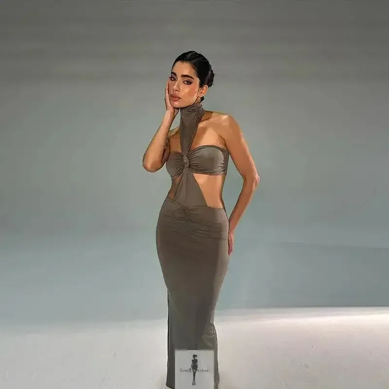 Summer Off Shoulder Bodycon Long Dress Morning Walk