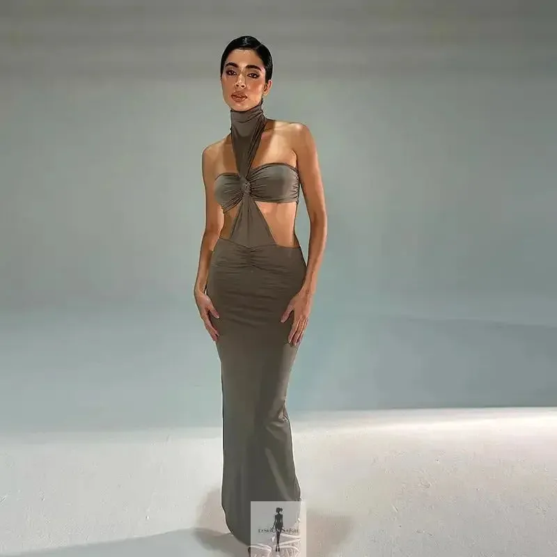 High-Quality Fabric Summer Off Shoulder Bodycon Long Dress