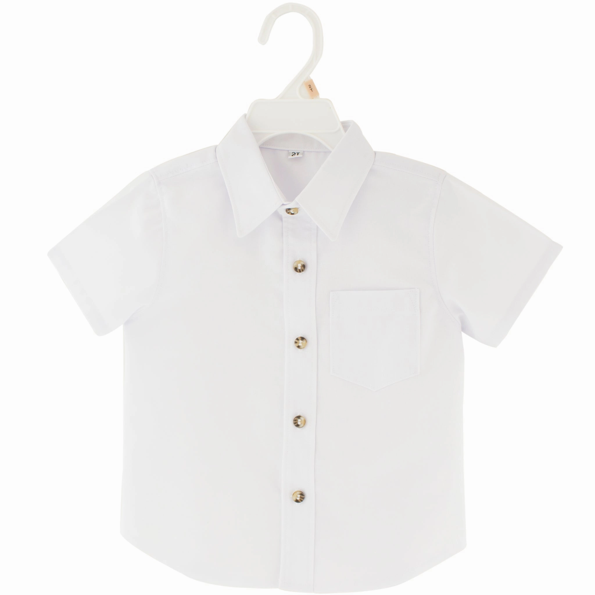 Hot Weather Lightweight Layering Option Boys Toddler Dress Shirt Short Sleeves