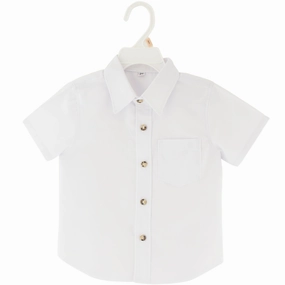 Boys Toddler Dress Shirt Short Sleeves LowImpact Dye Process Circular Knit