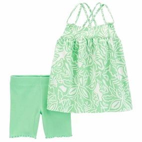 Baby Girls' 2-Piece Floral Tank & Short Set 1Q984410 SnagResistant