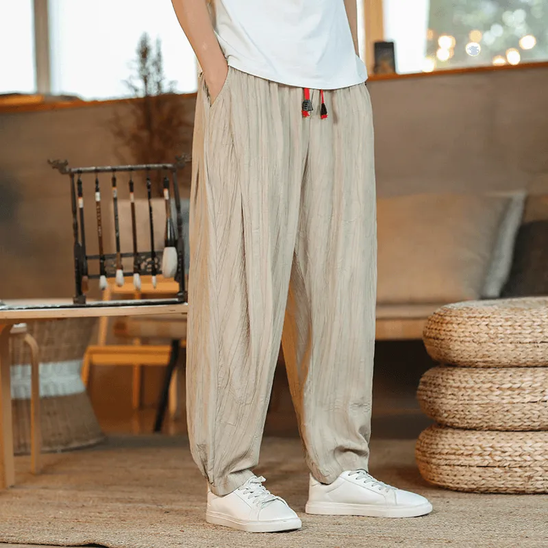 Plus Size Casual Pants Stain Resistant Weave