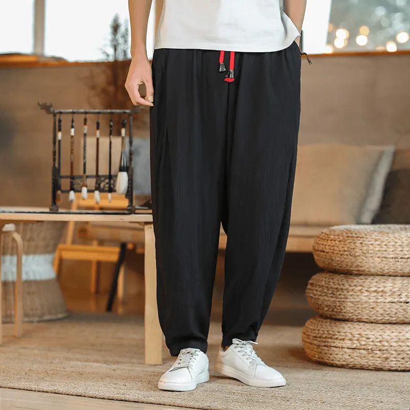 Smooth Texture Plus Size Casual Pants