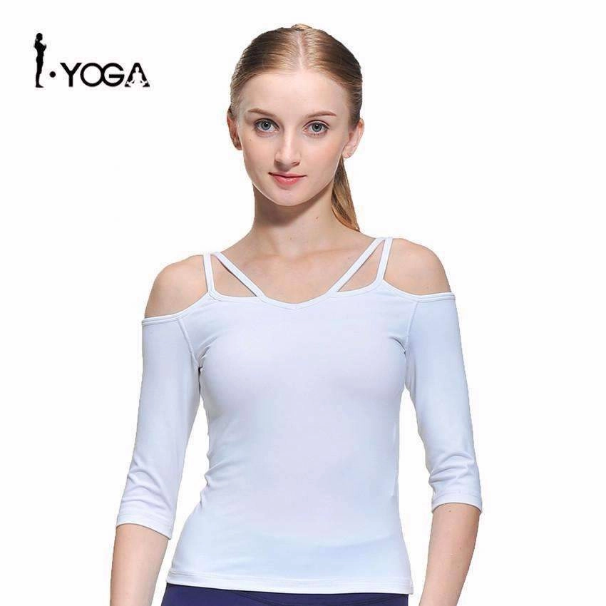 Women Half Sleeve Sport T-shirt  Fitness Yoga Tights Tank Cropped Top Gym Sportswear Clothing Blouse Running Singlet CXT009 SeamFreeErgonomics