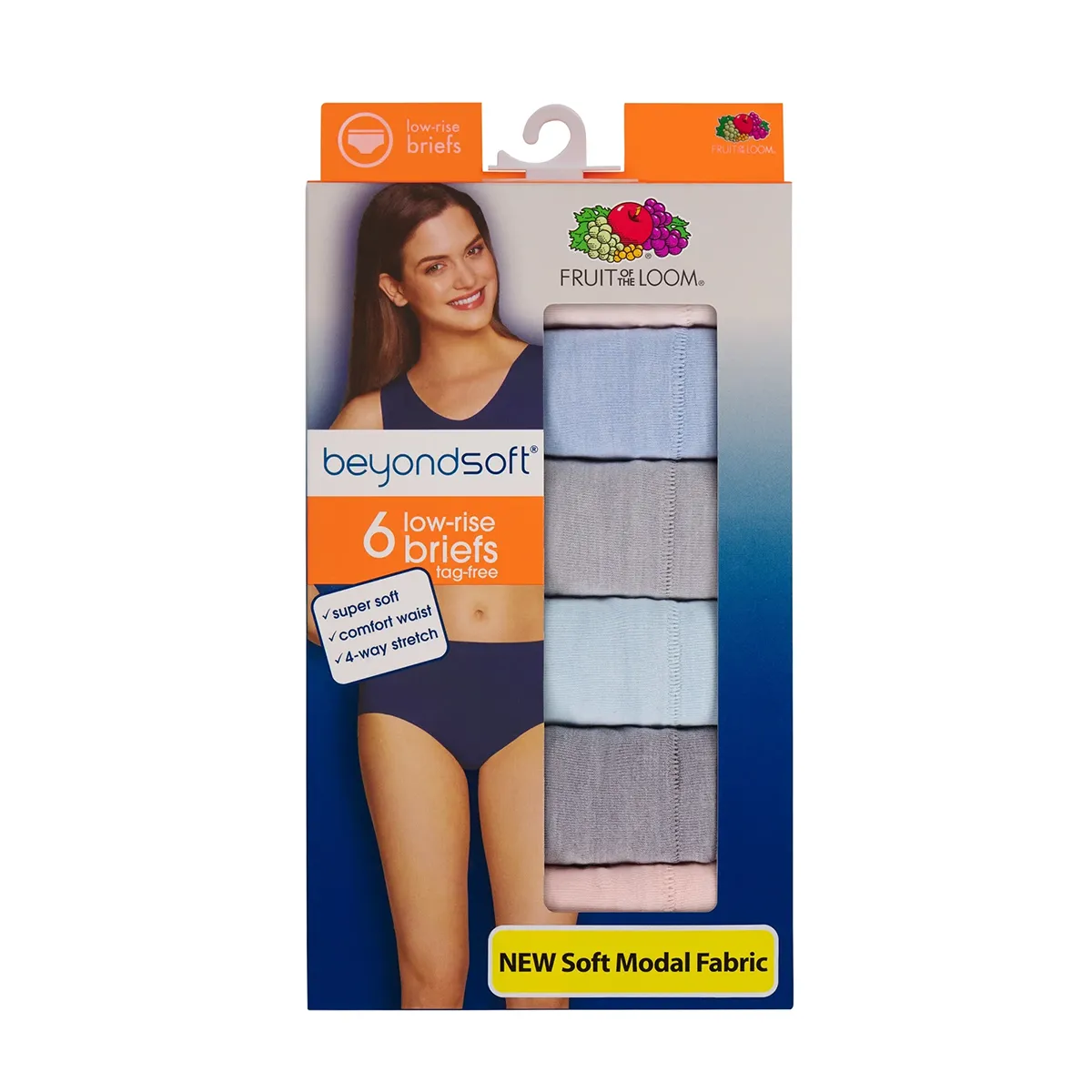 Basic Tee Women's Beyondsoft Low-Rise Brief Underwear 6 Pack 6DBSML1