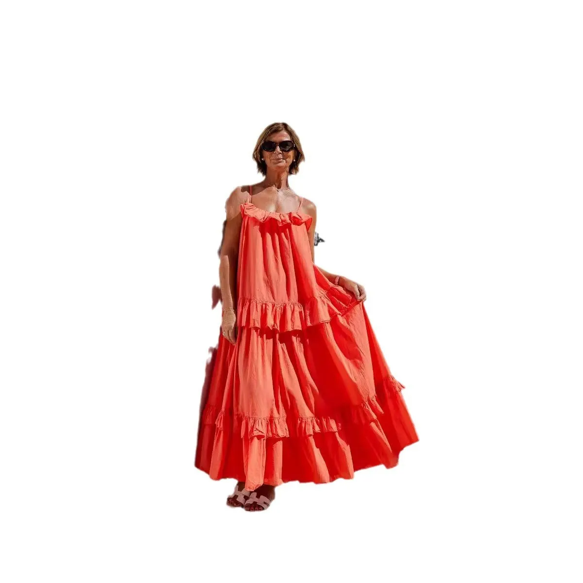 Special-Edition Date Vibe Women's Summer Vacation Style Ruffled Length Dress