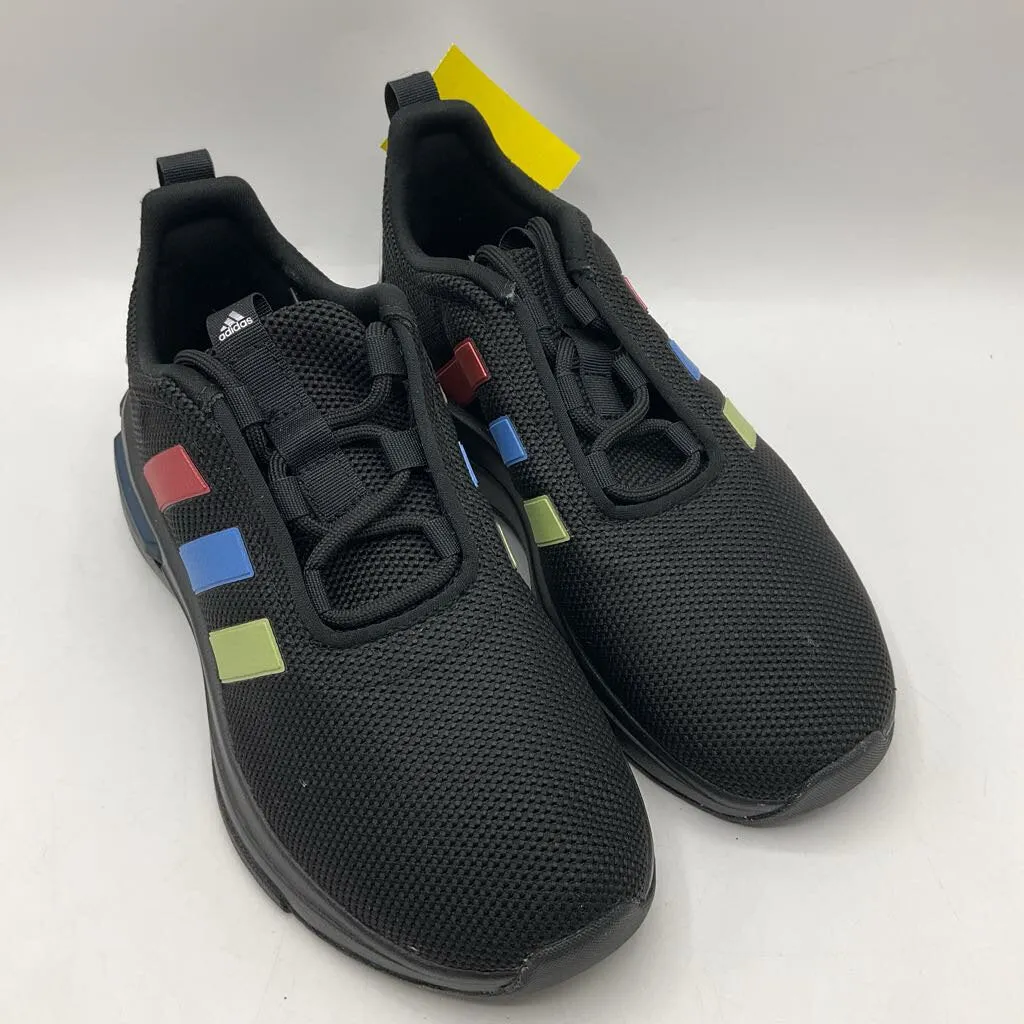 Ultra-soft shock absorption Size 2Y: Adidas Black/Colorful Lace-Up Sneakers
