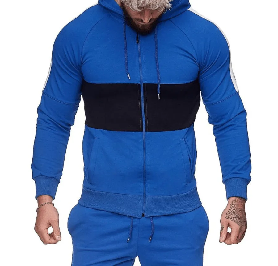 Men'S Slim Sports Cardigan Sweater Color Block Fashion Casual Jacket Tops Comfy Wearable Cozy Protection