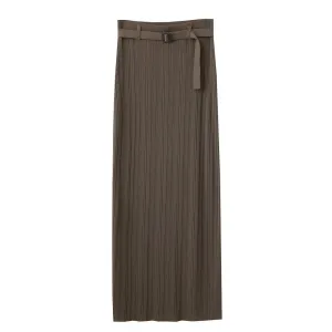 Romantic dinner wear Elegant Autumn Slim Fit Knitted Skirt with Belt