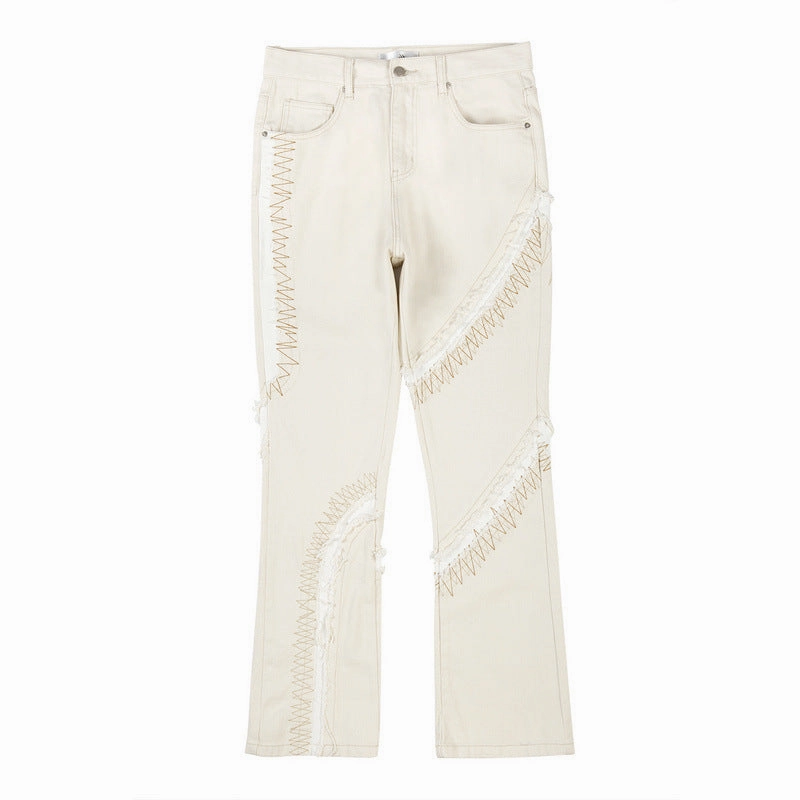 Weekend Style Smooth Women's Zip Panel Apricot Jeans