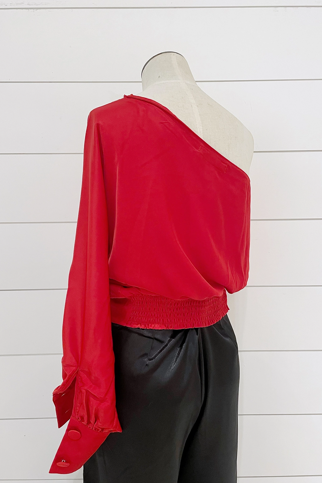 Fashionable Tank Hidden Zipper Pocket Tarantino Asymmetric Top