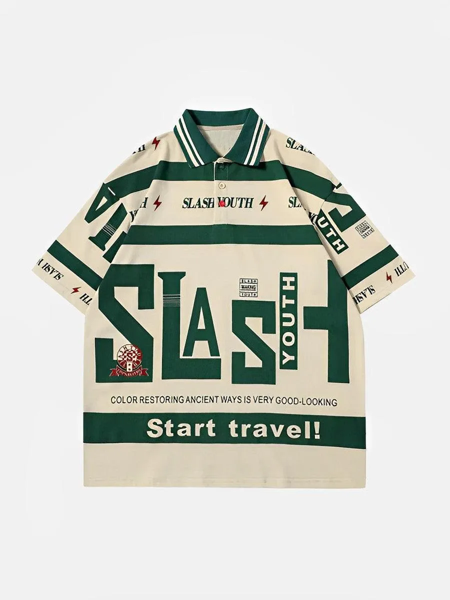 EasyClean Temperature control Oversized Slash Polo Shirt