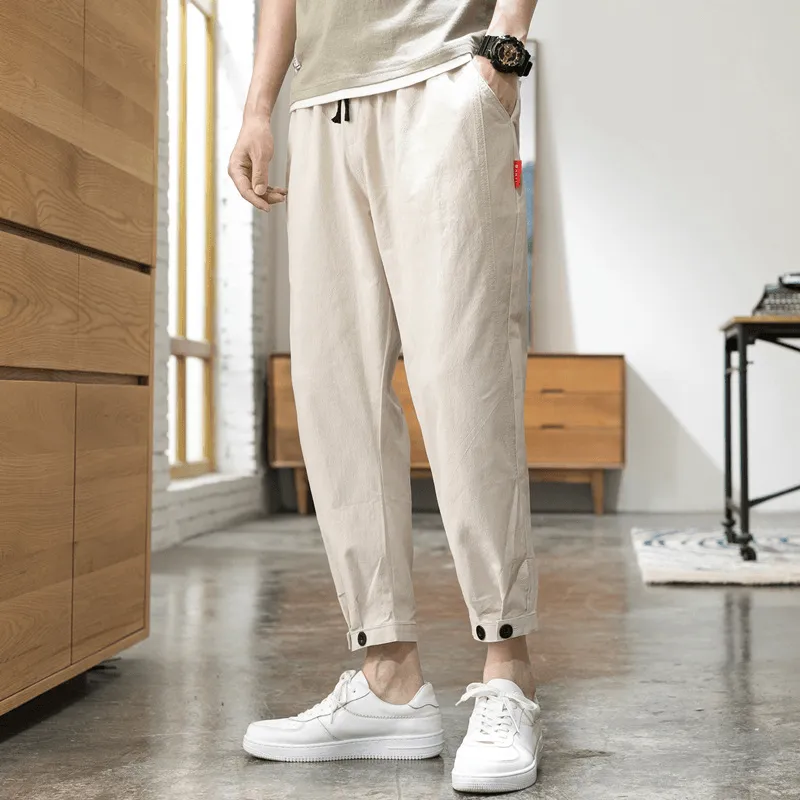 Low Profile Comfort Layer Wear Loose plus Size Sports Cropped Trousers