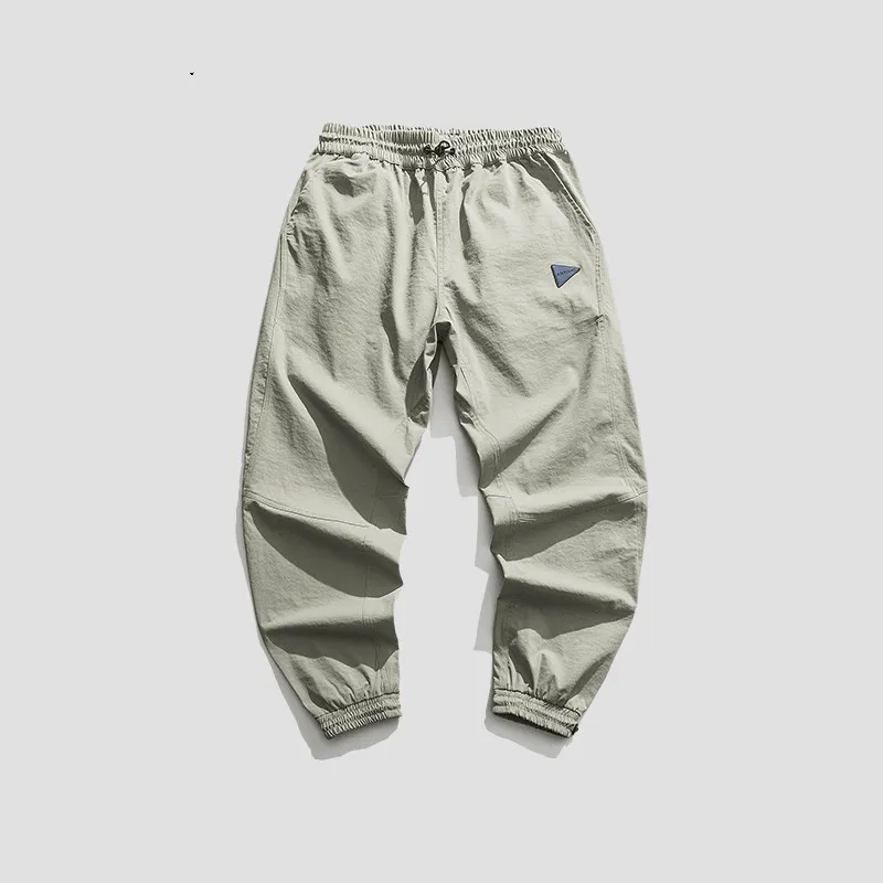 Drawstring Overalls Trendy All-Match Men'S Nine-Point Casual Pants Non Restrictive Fit Effortless Style