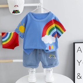All Weather Performance Fabric Baby Handsome Trendy Little Boy Summer Clothes