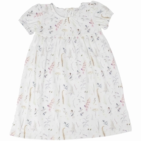 EasyCareFabric Moisture Wicking Fabric Girls' Rose Leaf Knit Dress with Headband A3006