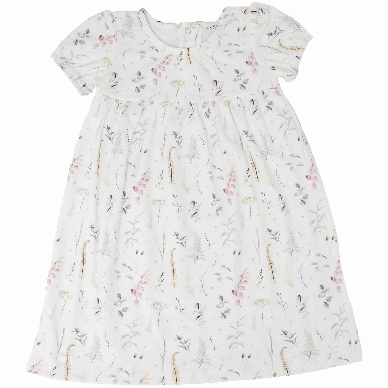 EasyCareFabric Moisture Wicking Fabric Girls' Rose Leaf Knit Dress with Headband A3006