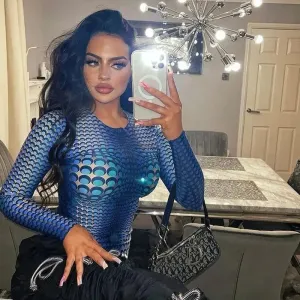 Polka Dot Tight Bodysuit Club Mode Warm Jacket