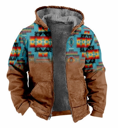 BreathableKnit SeamlessConstruction Men's Fleece-lined Thick Winter Clothes Cotton-padded Coat