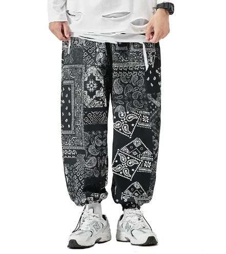 Printed Men's Loose Pants Tunic top Comfortable Look