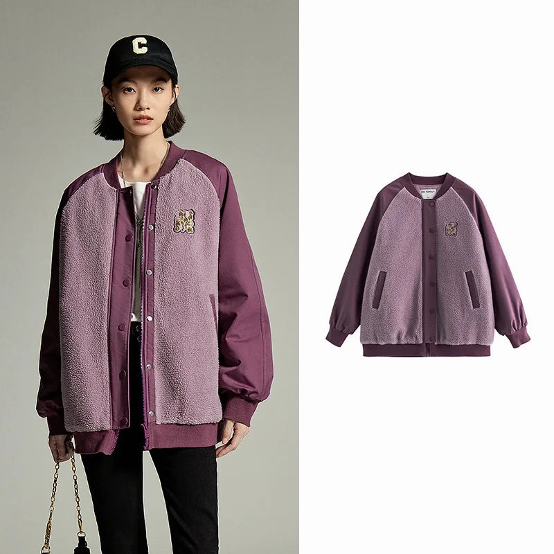 BondedSeams Minimalist Design Thickened Plush Cotton Coat